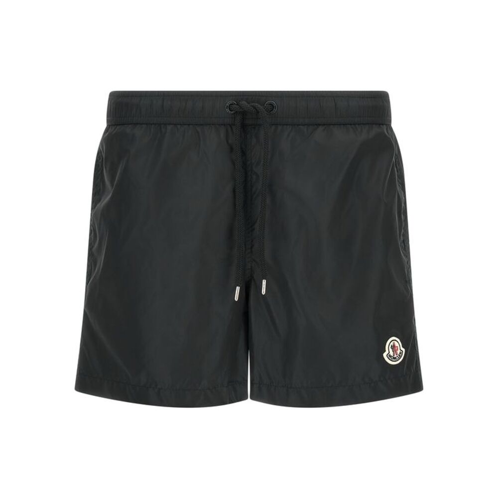 Moncler Men Logo Patch Swim Shorts